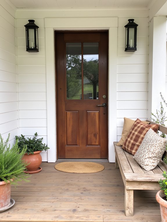 welcoming rustic farmhouse entryway