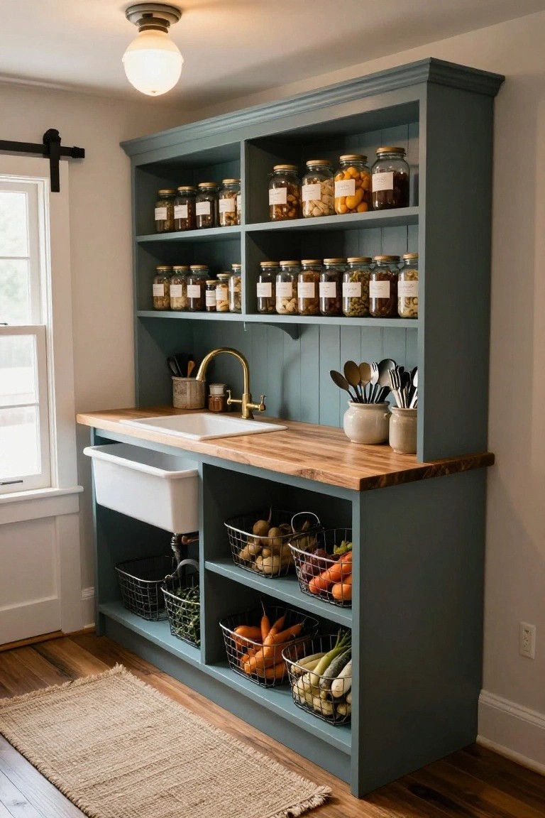 Pantry Cabinet with Built-In Sink