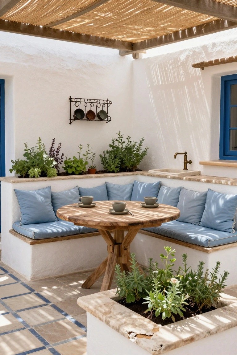 Built-In Corner Seating for Patios