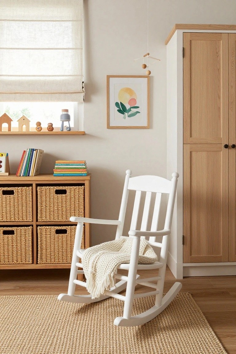 Wooden Rocking Chair for Nursery Comfort