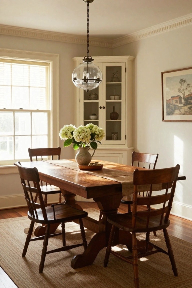 Classic Wooden Trestle Dining Table