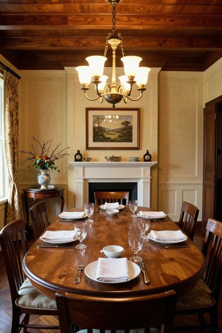 Wooden Beamed Ceilings Warm Dining Rooms