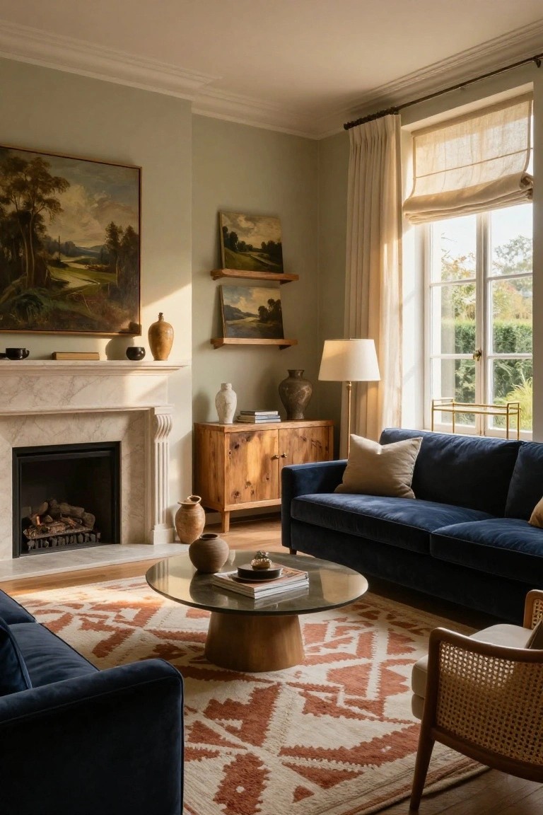 Soft Green Walls Warm Up Classic Rooms