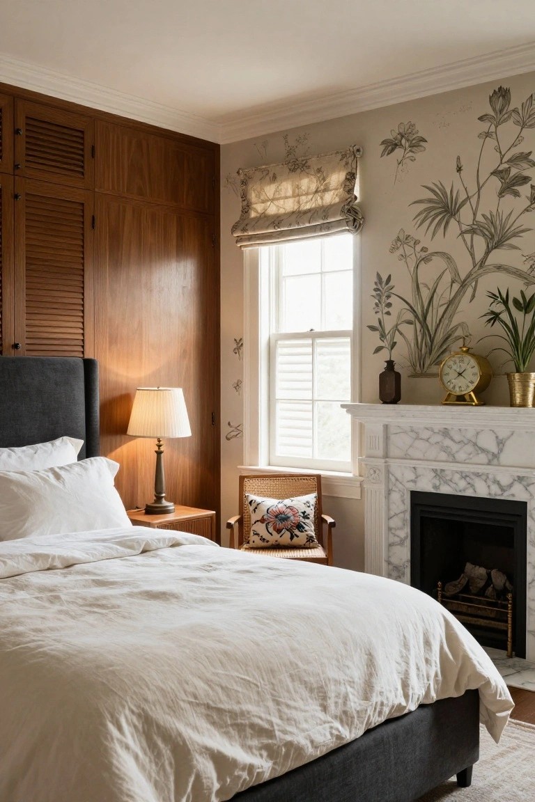 Slatted Wood Wardrobes for Bedroom Storage