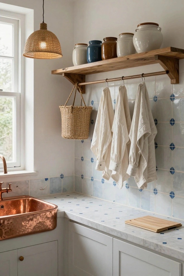 Rattan Pendant Lights Warm Up Kitchen Sinks