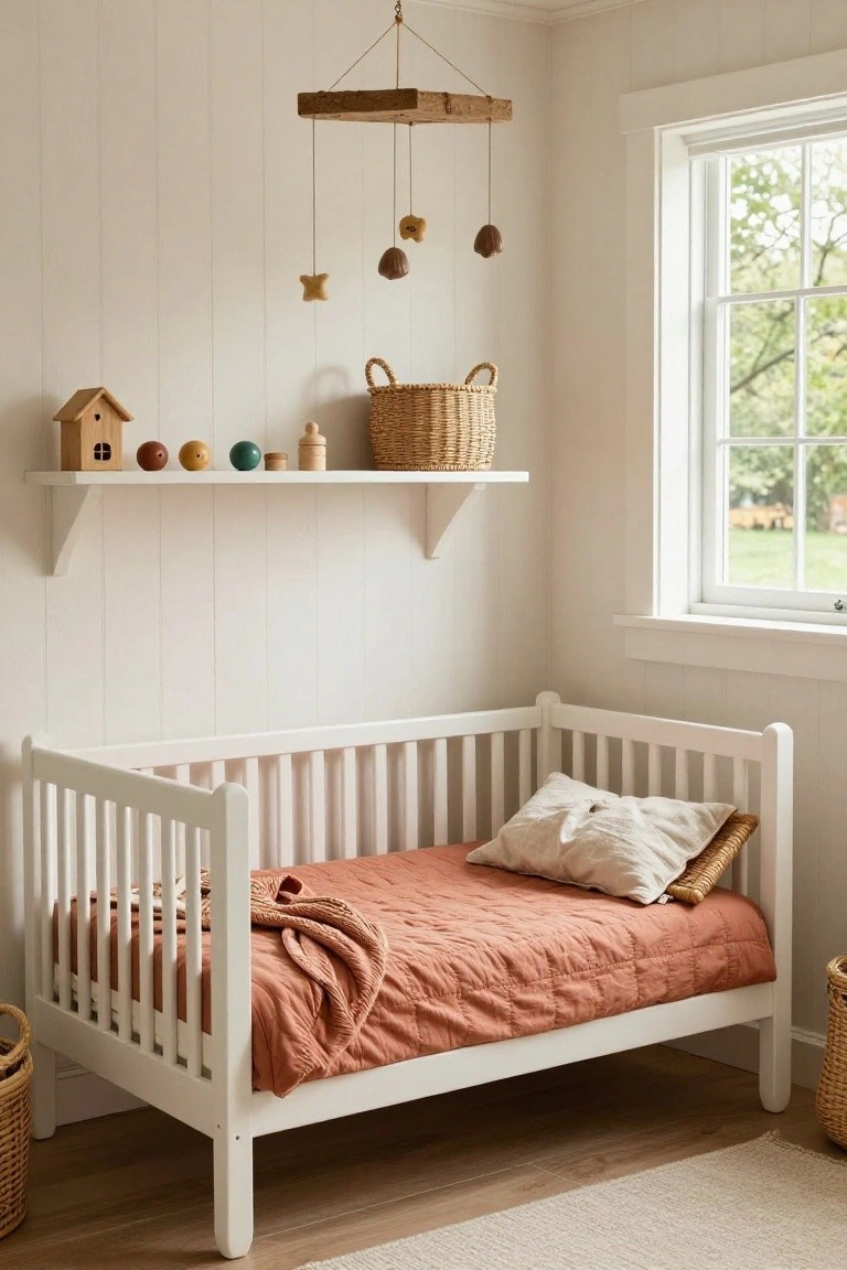 Wooden Toys on Nursery Shelves