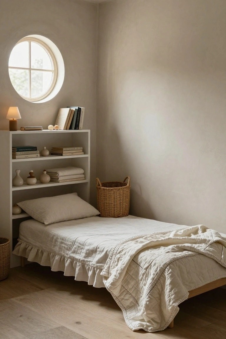 Bookshelf Headboard for Cozy Storage