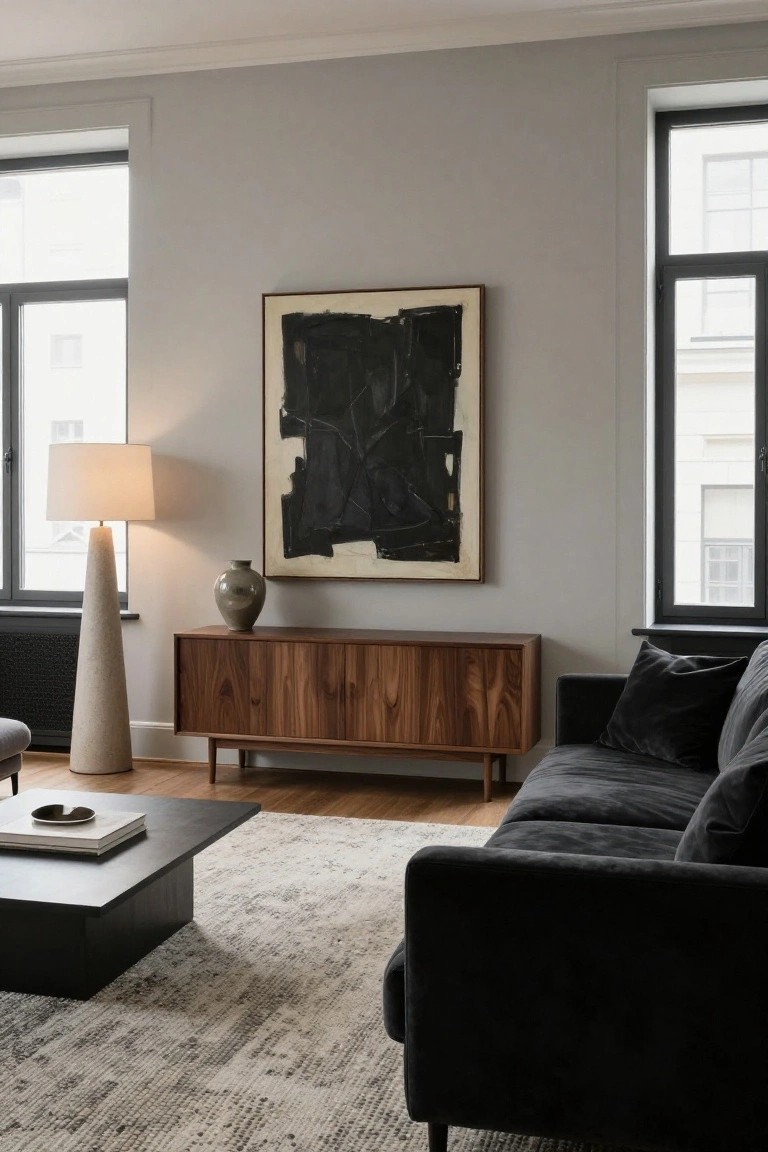 Wood Credenzas in Living Rooms