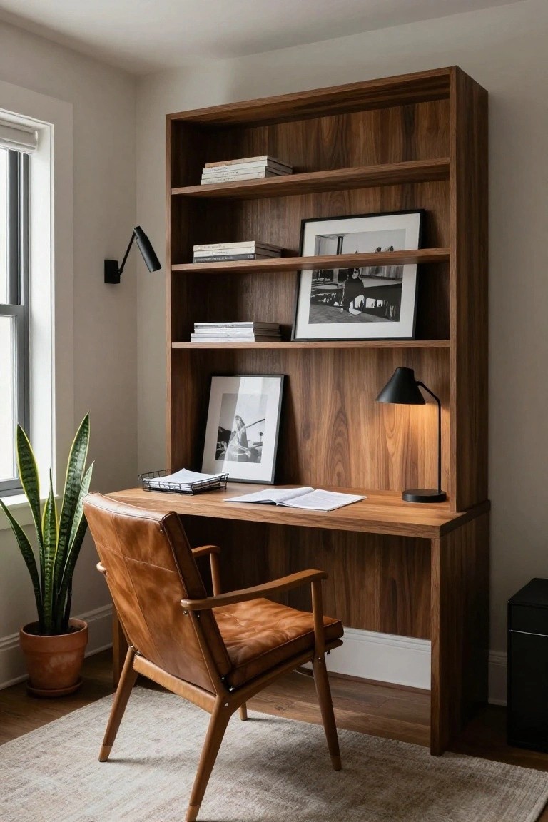 Built-In Bookshelf Desks