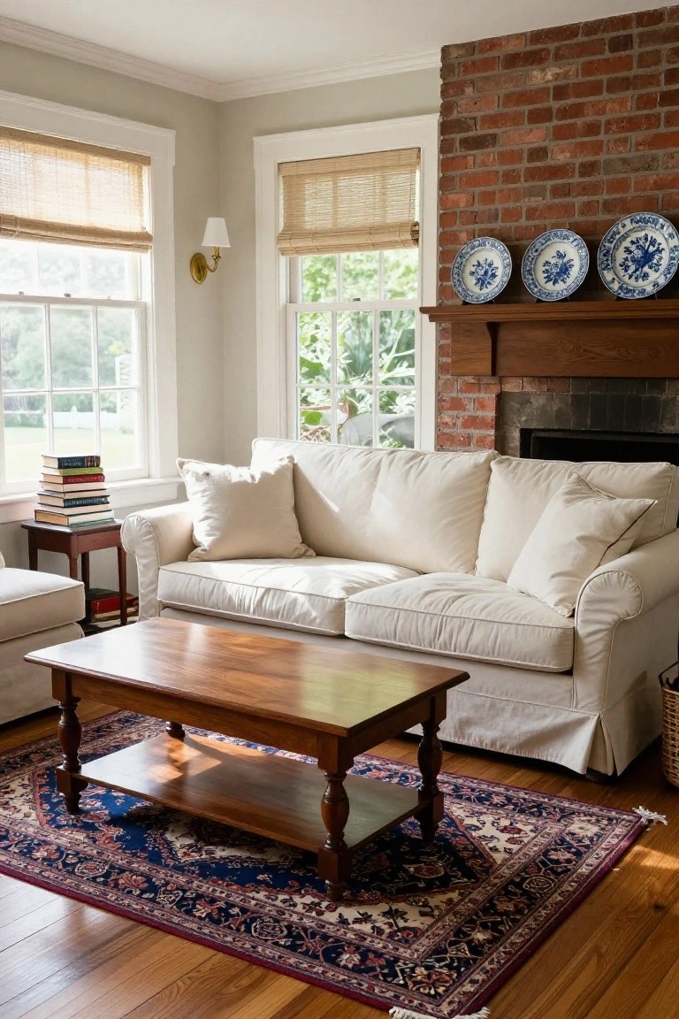 Slipcovered Sofas for Colonial Comfort