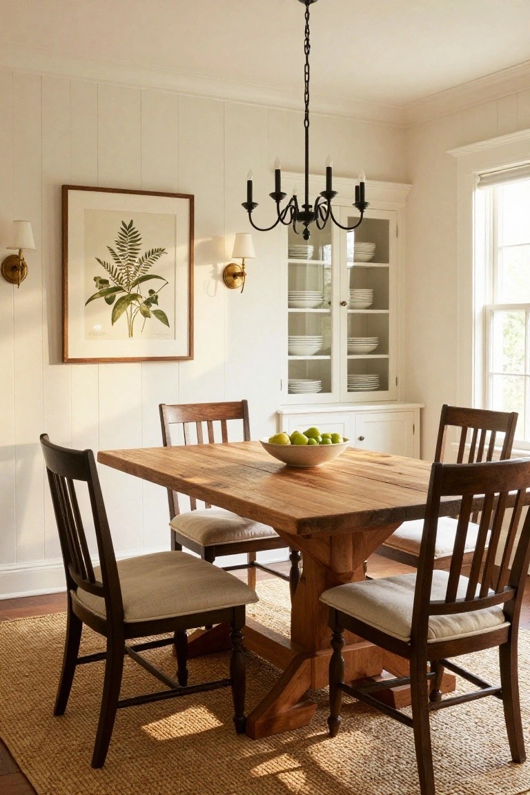 Farmhouse Dining Room Trestle Table