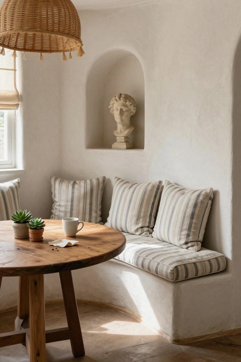 Built-In Curved Banquette Seating